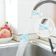 Adjustable aerator Swivel Water-saving Faucet Extend with Valve Shower Head for Kitchen Sink Blue - B0748CVBQ3